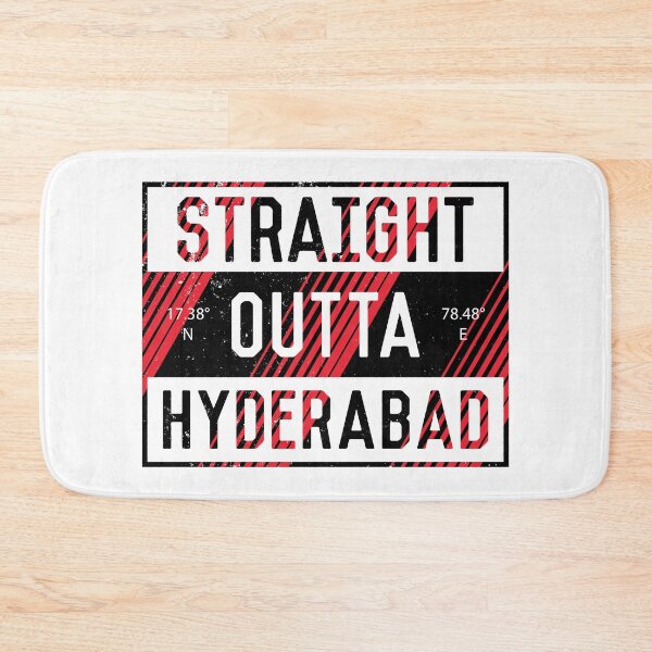 Item preview, Straight Outta Hyderabad | Andhra Pradesh | Hyderabad | Telugu | Funny Indian Quotes designed and sold by DrawingBoard.