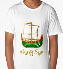 Viking Longship for Kids design Long T-Shirt