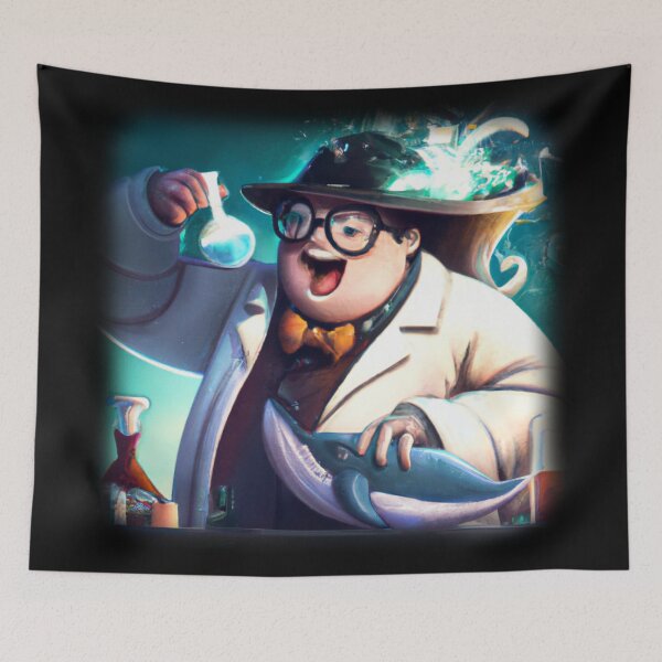 Item preview, Mad scientist experimenting on a whale  designed and sold by Perryfranken.