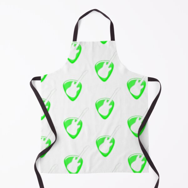 Item preview, Green guitar pick and white guitar  designed and sold by VeganGuitarizm.