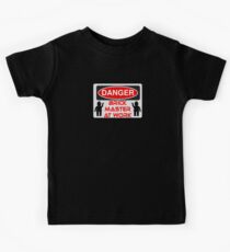 Danger Brick Master at Work Sign Kids Tee
