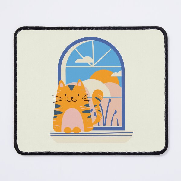Item preview, Orange cat on a windowsill designed and sold by Ghazal-art.