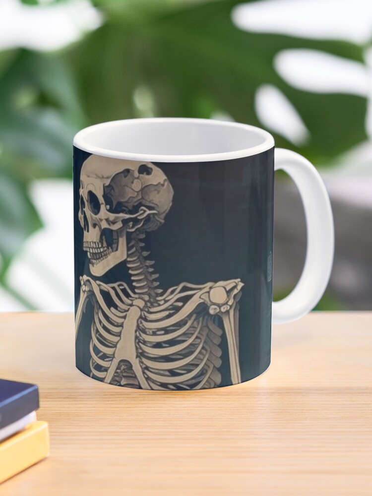 Large Skeleton Ceramic Mug