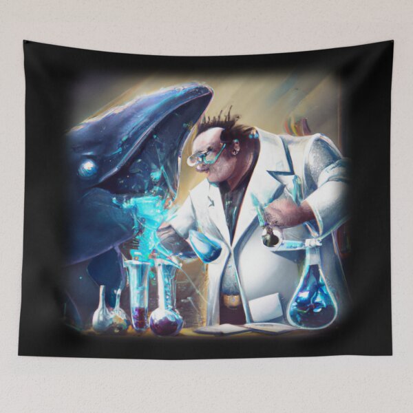 Item preview, Mad scientist experimenting on a whale  designed and sold by Perryfranken.