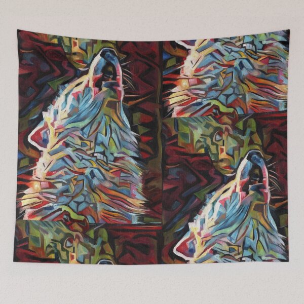 Item preview, Multicolour Wolf designed and sold by David Stribbling.