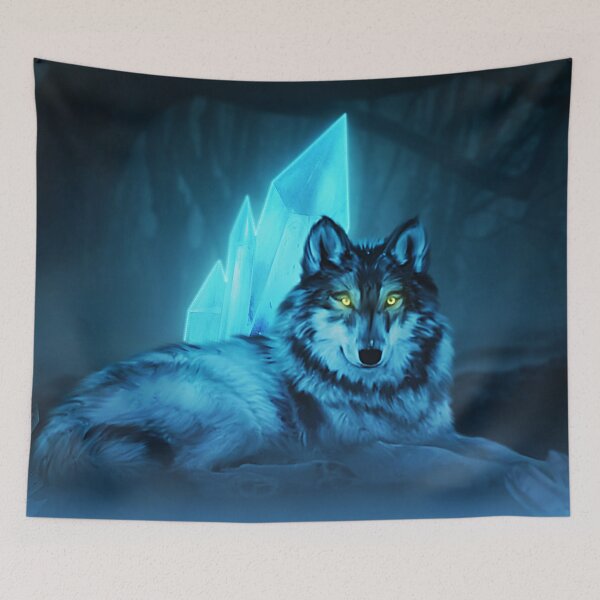 Item preview, Magical Crystal Glowing Wolf Design Blue designed and sold by MAEffects.