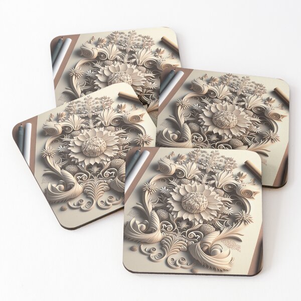 Item preview, Fleuron Floral Modern Elegant Composition Designs for Home Decor, Wedding, Events Fashion  and Accessories  designed and sold by RAGANADesign.