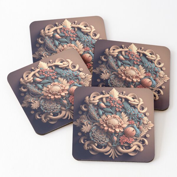 Item preview, Fleuron Floral Modern Elegant Composition Designs for Home Decor, Wedding, Events Fashion  and Accessories  designed and sold by RAGANADesign.