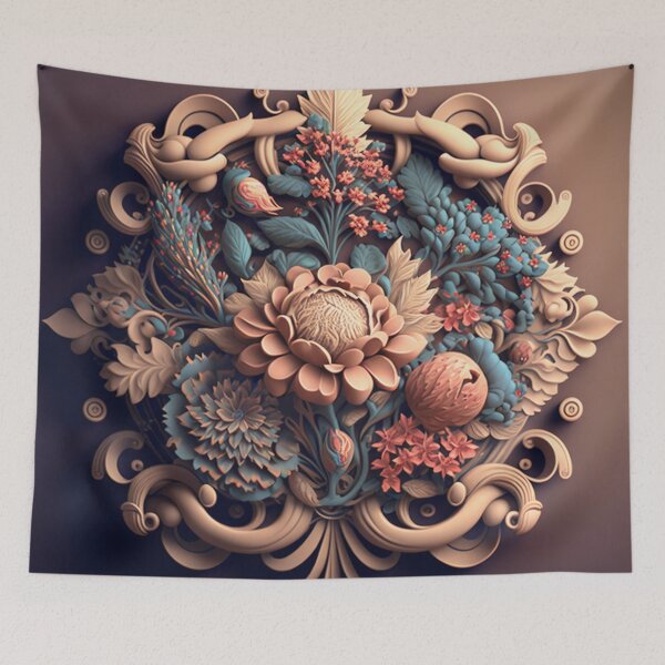 Item preview, Fleuron Floral Modern Elegant Composition Designs for Home Decor, Wedding, Events Fashion  and Accessories  designed and sold by RAGANADesign.