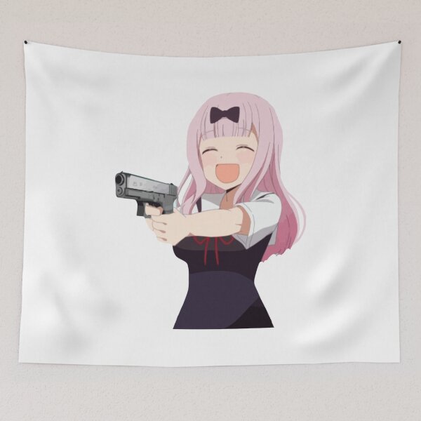 Item preview, Chika fujiwara holds a gun anime girl with a gun designed and sold by art-xl.