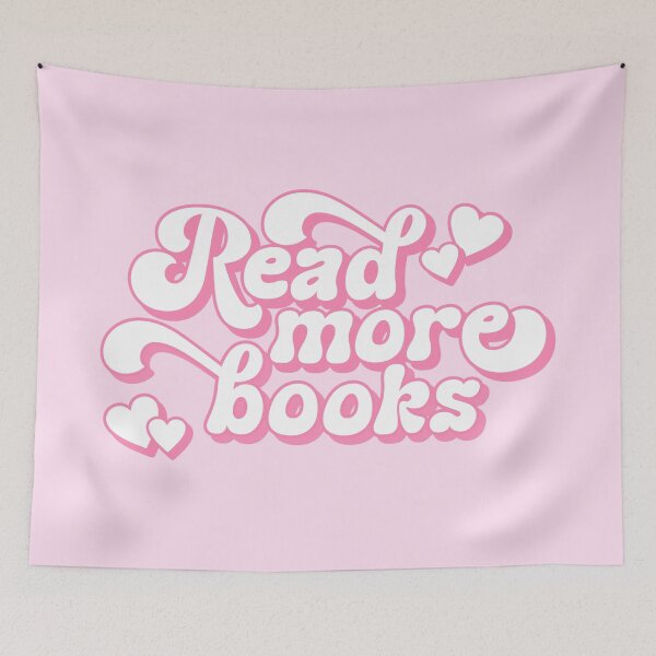 Item preview, Read More Books - Books Lover Quote Retro Sweet Pink Typography designed and sold by Cawaiico.