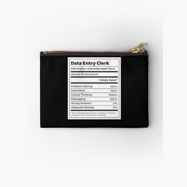 Item preview, Data Entry Clerk Funny Nutrition Facts designed and sold by MrEddie10.