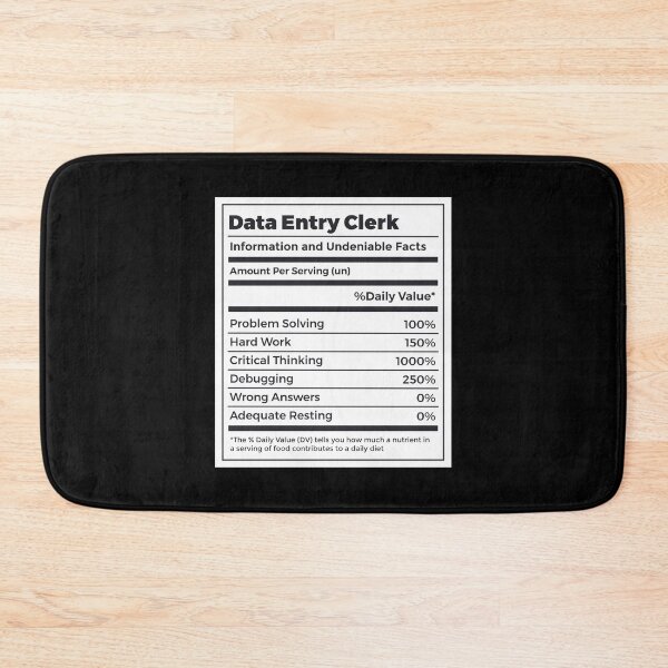 Item preview, Data Entry Clerk Funny Nutrition Facts designed and sold by MrEddie10.