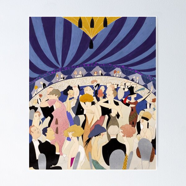 Item preview, Dancing couples in jazz age nightclub designed and sold by aapshop.