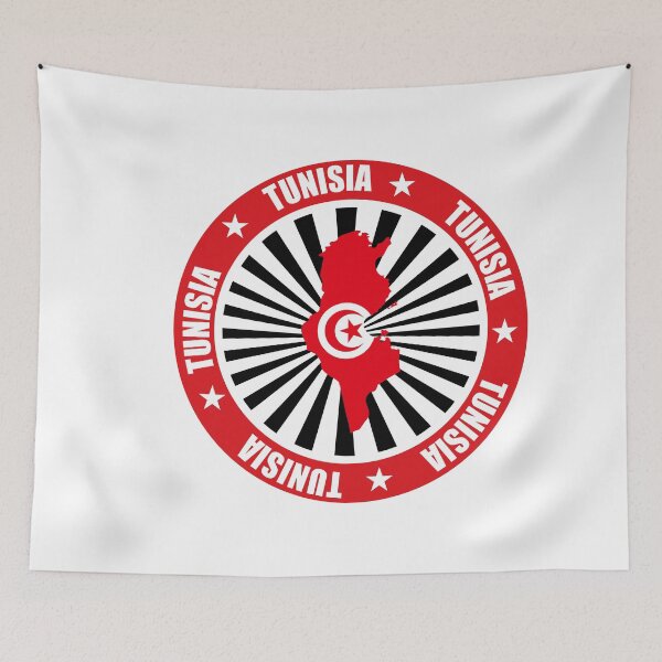 Item preview, Name Of Tunisia Flag On Tunisia Map Stamp For Tunisians designed and sold by ArabCorner.