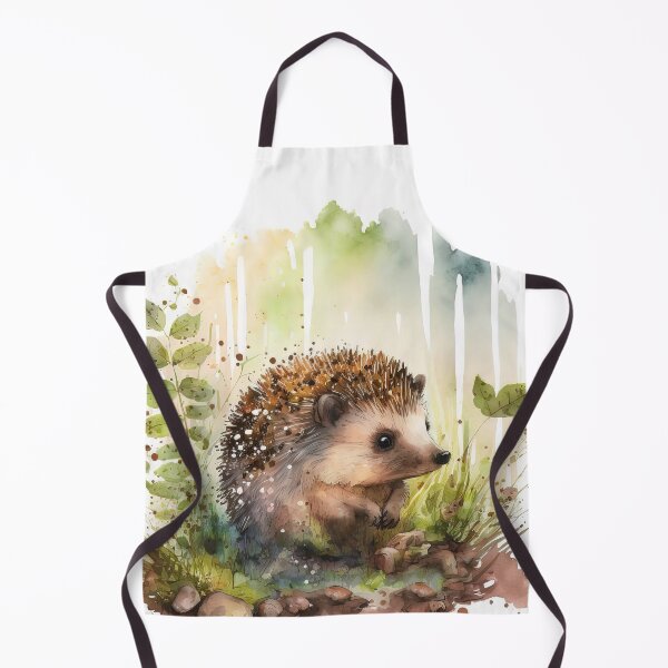 Artikelvorschau, Aquarell Niedlicher Baby-Igel, der im Gras sitzt, buntes Igel-Ferkel entworfen und verkauft von MoonFoxDesign.
