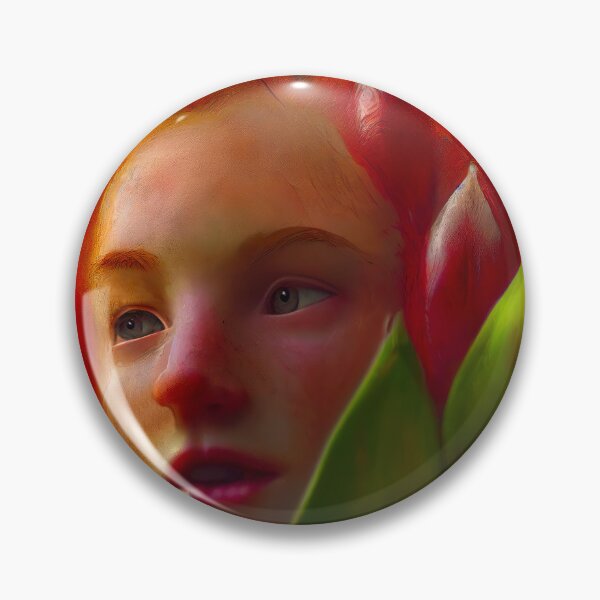 Item preview, Blue eyed teen inside flowers designed and sold by TheBrainArt.