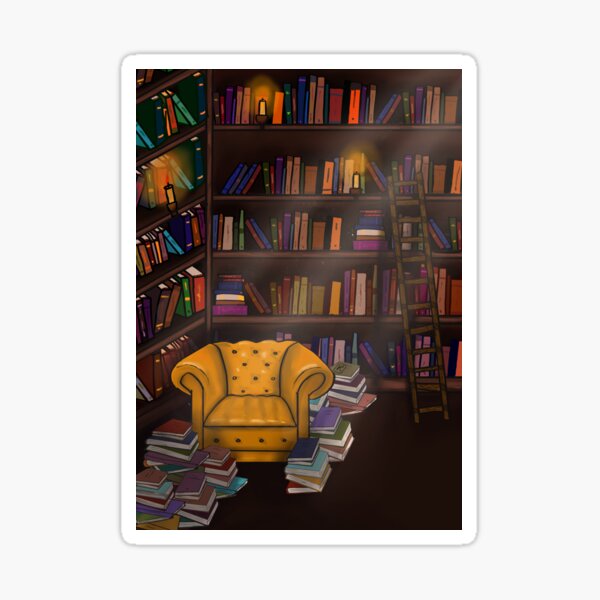 Library illustration Sticker