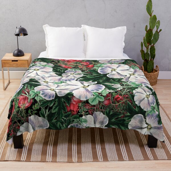 Item preview, White hibiscus floral pattern designed and sold by Wukasch.