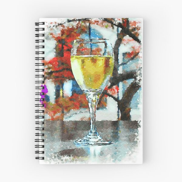 Aperçu de l'œuvre Effet aquarelle de verre de vin blanc créée et vendue par Digitalcrone.