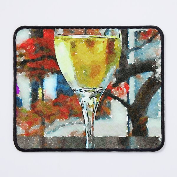 Item preview, Watercolor effect of glass of white wine designed and sold by Digitalcrone.