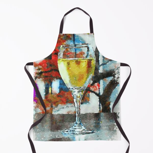Item preview, Watercolor effect of glass of white wine designed and sold by Digitalcrone.