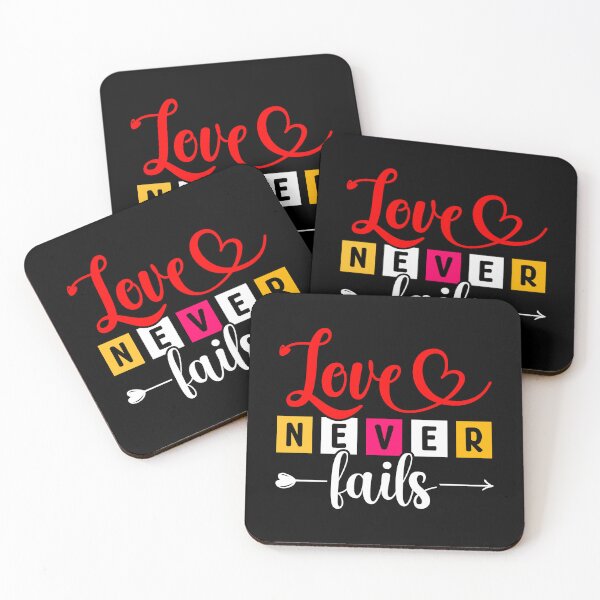Item preview, Love Never Fails Cute Valentines Love Inspirational Quote designed and sold by topdesignarts.