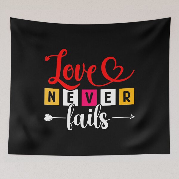 Item preview, Love Never Fails Cute Valentines Love Inspirational Quote designed and sold by topdesignarts.