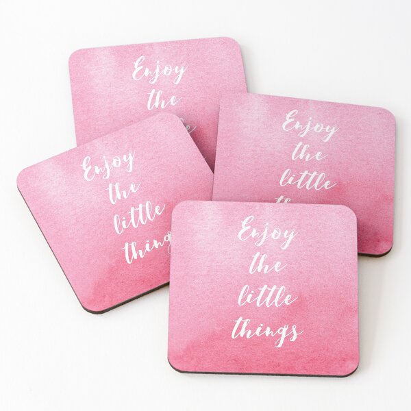 Item preview, Enjoy the Little Things- Pink designed and sold by PrettySimple Graphic Design.