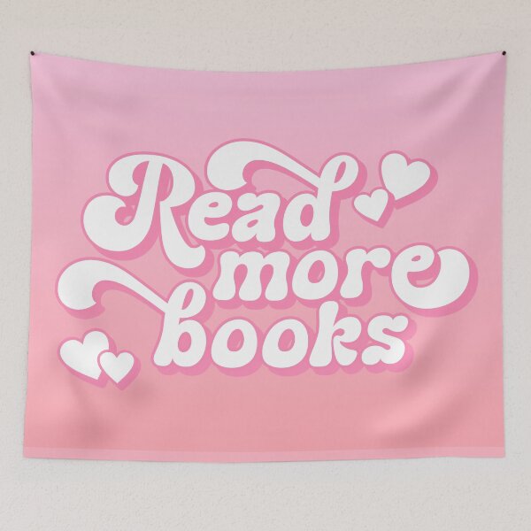 Item preview, Read More Books - Books Lover Quote Retro Gradient Pink Typography designed and sold by Cawaiico.