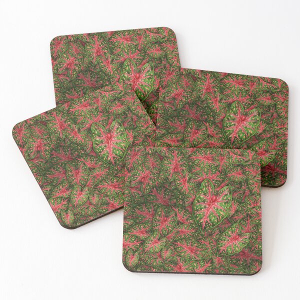 Item preview, Lush, tropical caladium leaves mosaic designed and sold by Wukasch.