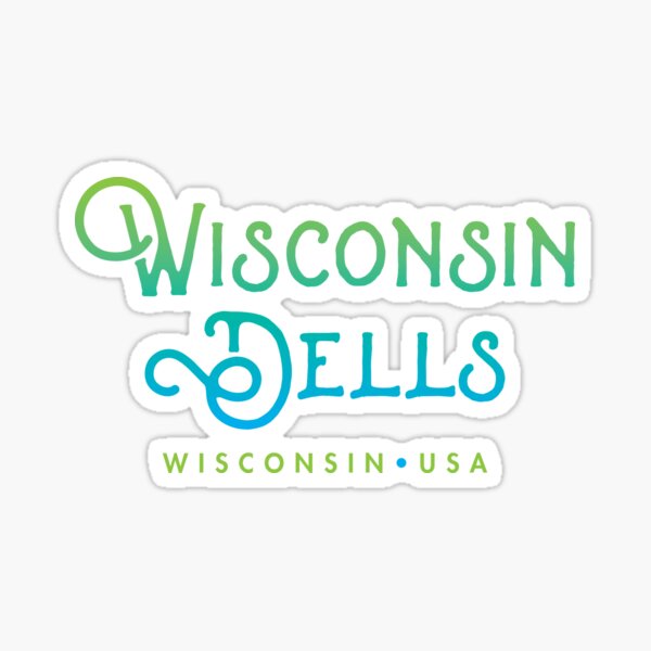 Item preview, Wisconsin Dells Typographic Wave Design designed and sold by Futurebeachbum.