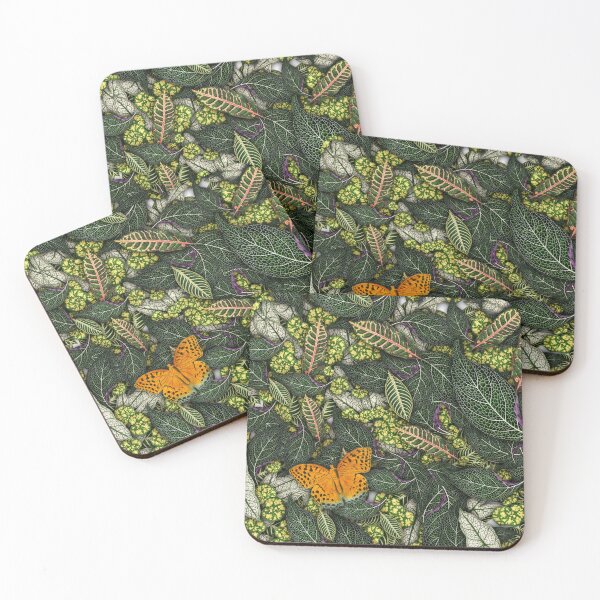 Item preview, Mariposa on a leafy botanical background designed and sold by Wukasch.