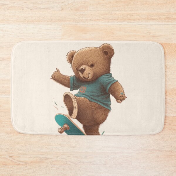 Artikelvorschau, Teddybär macht einen KickFlip - Skateboardfahren entworfen und verkauft von EnzoVectorism.