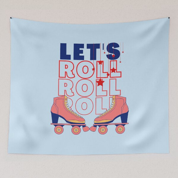 Item preview,  Lets roll Skate blue designed and sold by Escapene.