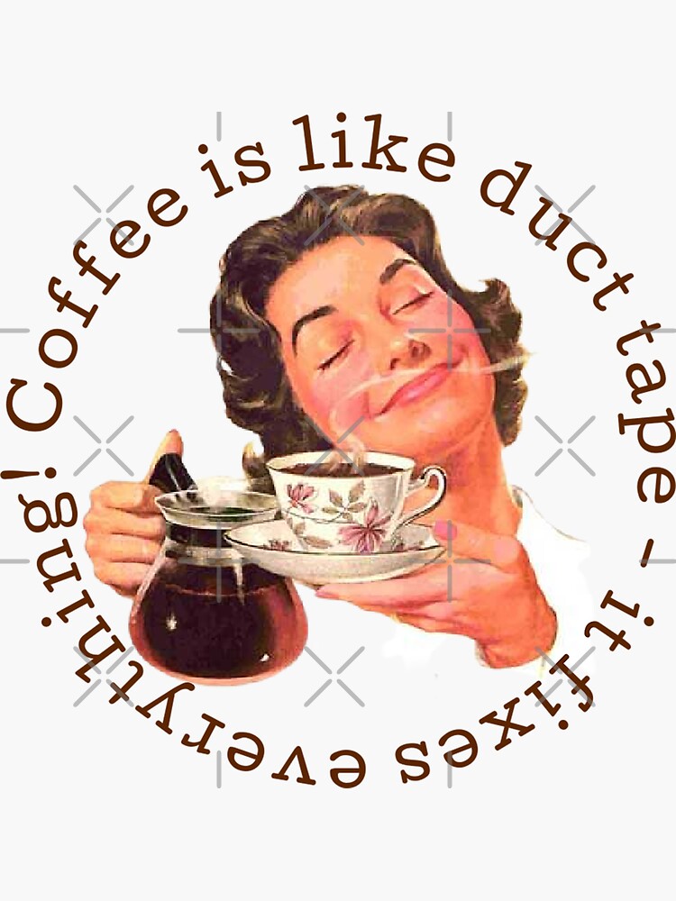 Must Have Coffee (A Yawn is a Silent Scream for Coffee) Sticker (Wake Up,  Coffee, Tired, addicted)