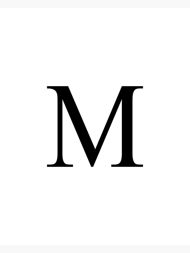 M, The Letter M, M Poster, Alphabet Print | Greeting Card