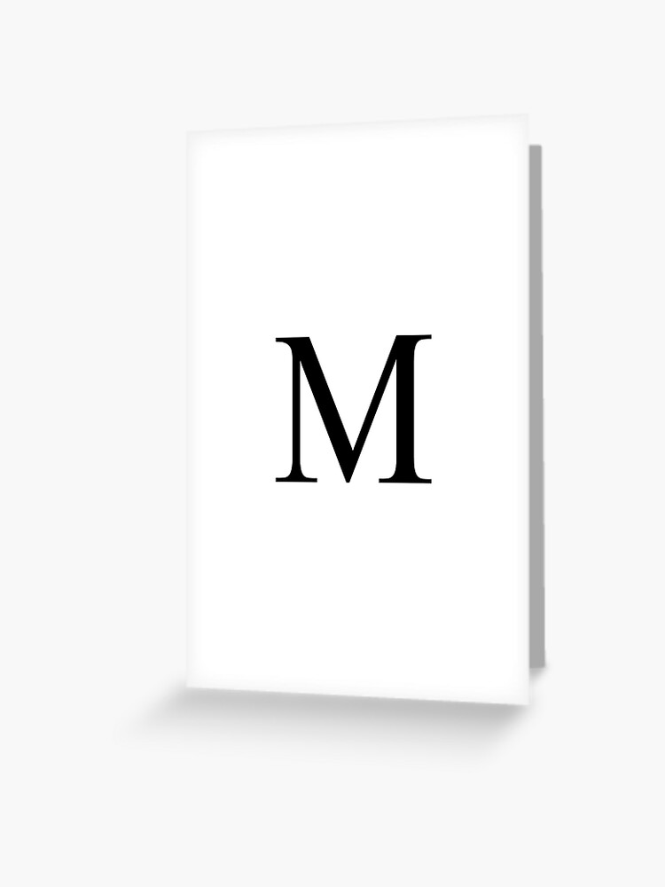 Carte De Vœux M La Lettre M M Affiche Alphabet Imprimer Par Mentdesigns Redbubble