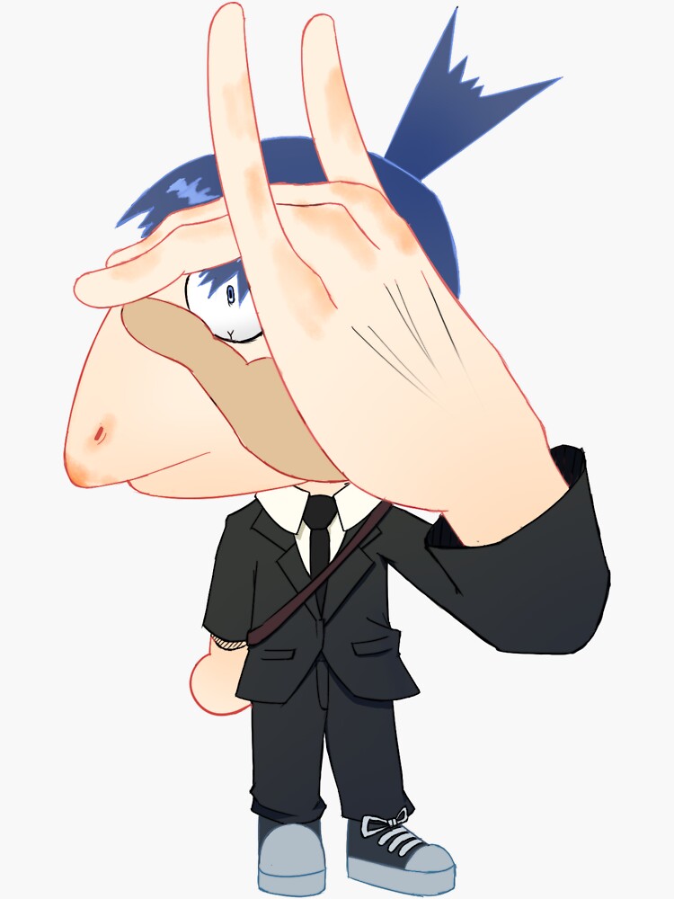 "Aki Chainsaw man Sticker Kon" Sticker for Sale by GetIntoIt Redbubble