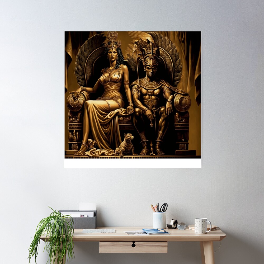 QUEEN CLEOPATRA AND PTOLEMY XIV | Art Board Print