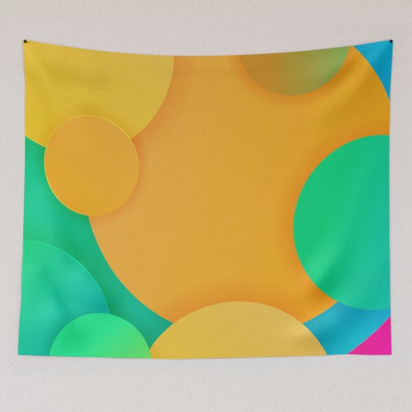 Item preview, Circular Pattern Design in Mustard, Green and Blue Shades designed and sold by hedru.