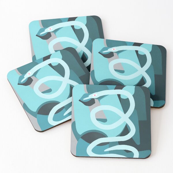 Item preview, Abstract Cerulean Snake Art designed and sold by TheaDesign.