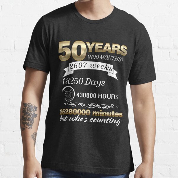 Celebrate the 50th birthday in months/weeks/days/hours/minutes