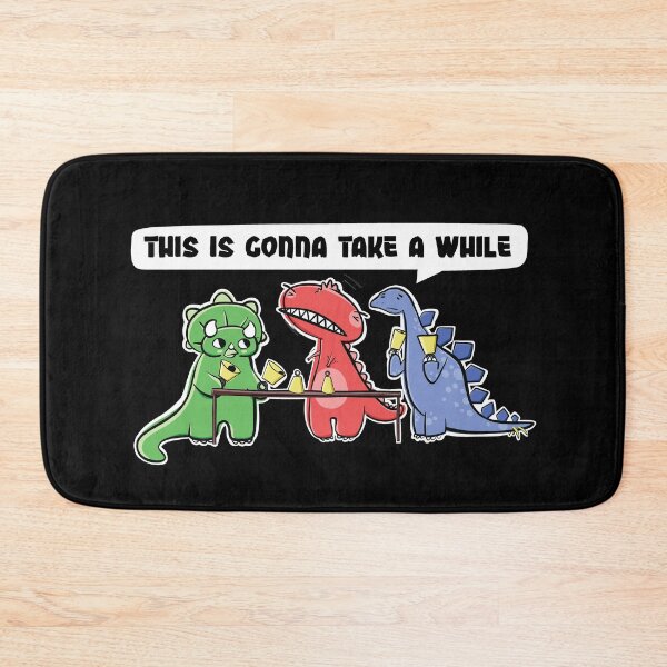 Item preview, Funny Dinosaur Handbell Practice "This Is Gonna Take A While"  designed and sold by SubtleSplit.