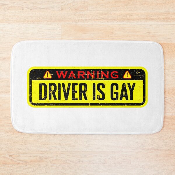 Item preview, human warning label driver is gay, anti gay tesla bumper designed and sold by ramwebroom.
