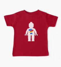 White Minifig with Bricks Logo by Customize My Minifig Baby Tee