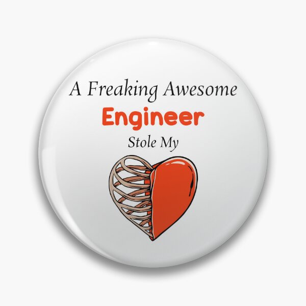 Item preview, A Freaking Awesome Engineer Stole My Heart , Engineer Valentines designed and sold by The2Art.