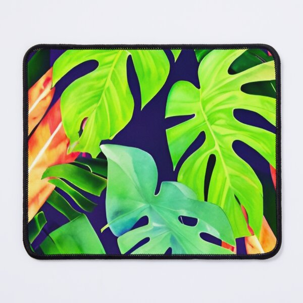 Item preview, Monstera Leaves - colorful tropical leaf pattern designed and sold by Ascooepics.