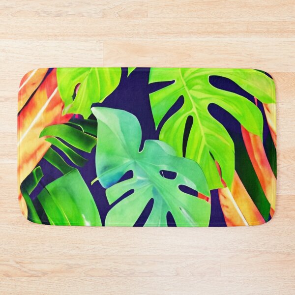 Item preview, Monstera Leaves - colorful tropical leaf pattern designed and sold by Ascooepics.