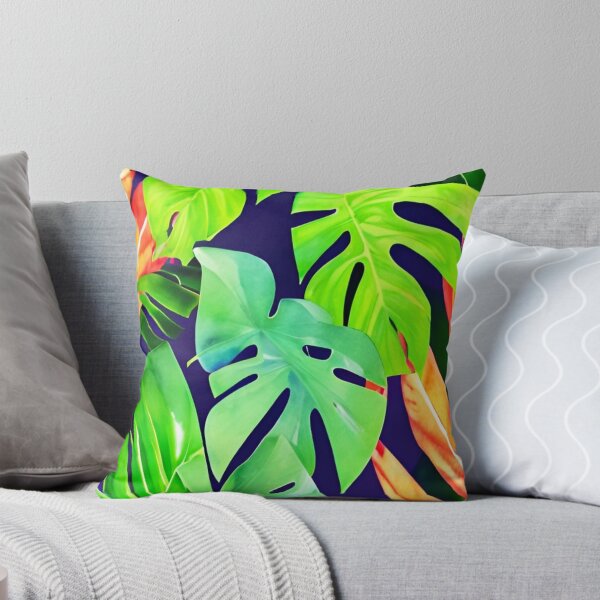 Item preview, Monstera Leaves - colorful tropical leaf pattern designed and sold by Ascooepics.